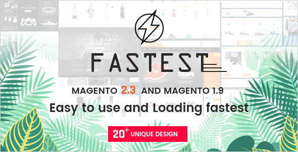 Fastest - Multipurpose Responsive Magento 2 and 1 Fashion Theme by Codazon