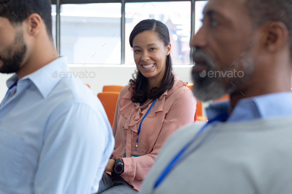 Business professionals at a conference - Stock Photo - Images