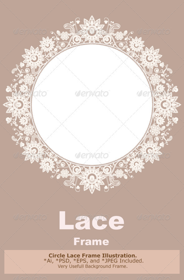Lace Frame - Flourishes / Swirls Decorative