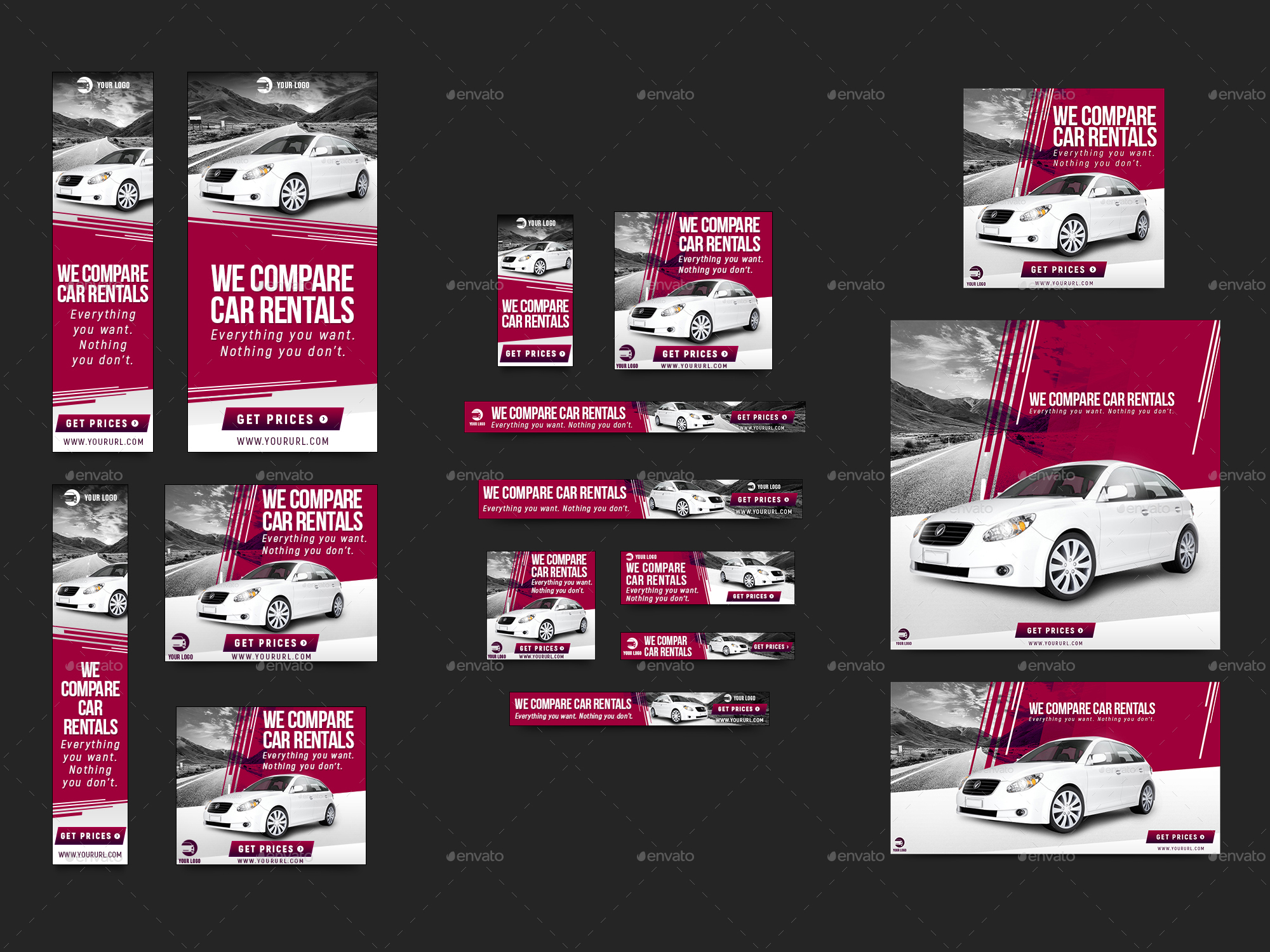 Car Rentals Banners by BeatusGraphics GraphicRiver