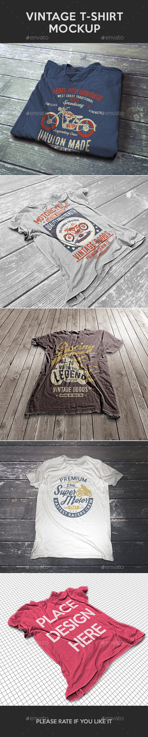 Download Vintage T Shirt Mockup By Dgas99 Graphicriver