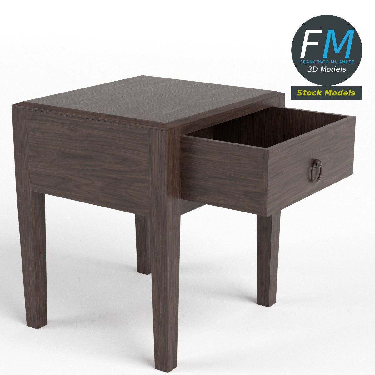 One drawer bedside table by 3DOcean