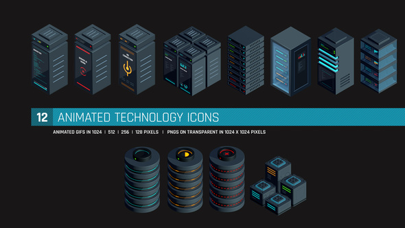 12 Animated Tech Icons