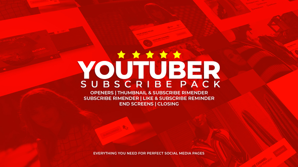 Youtuber Subscribe Pack - VideoHive 23490765