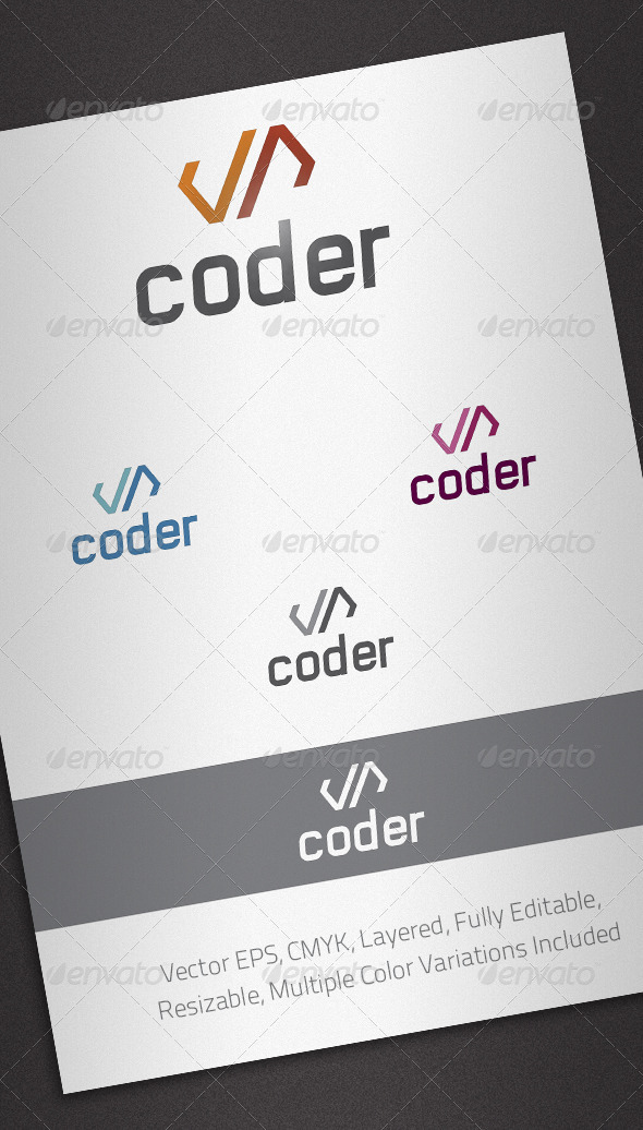 Coder Logo Template - Abstract Logo Templates
