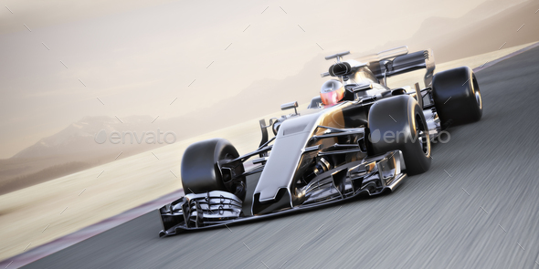 Race car with blur - Stock Photo - Images