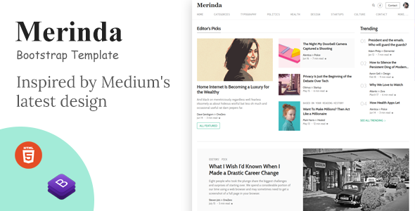 Merinda - HTML - ThemeForest 24012150