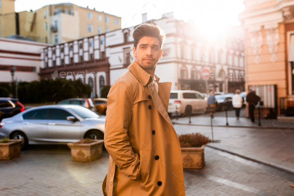 young men's trench coat