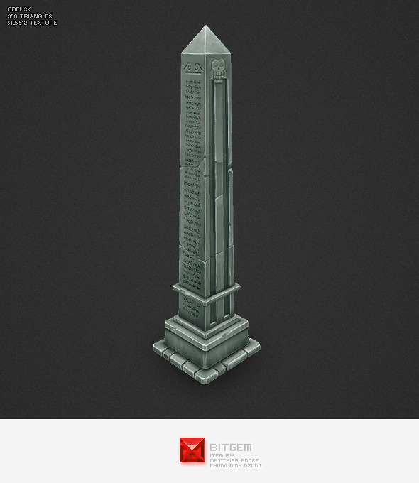 Low Poly Obelisk - 3Docean 2397488