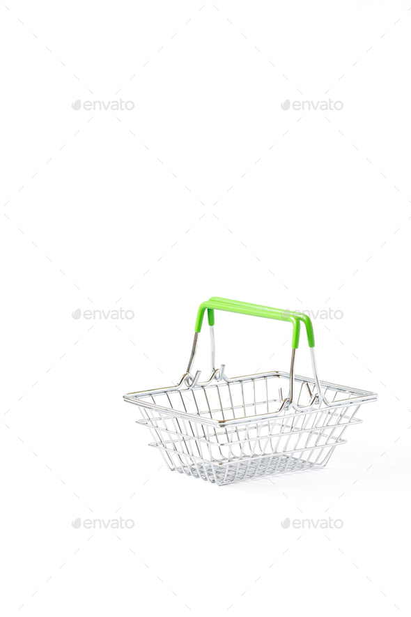 Shopping cart trolley basket .Conception Festive Sale Discount - Stock Photo - Images