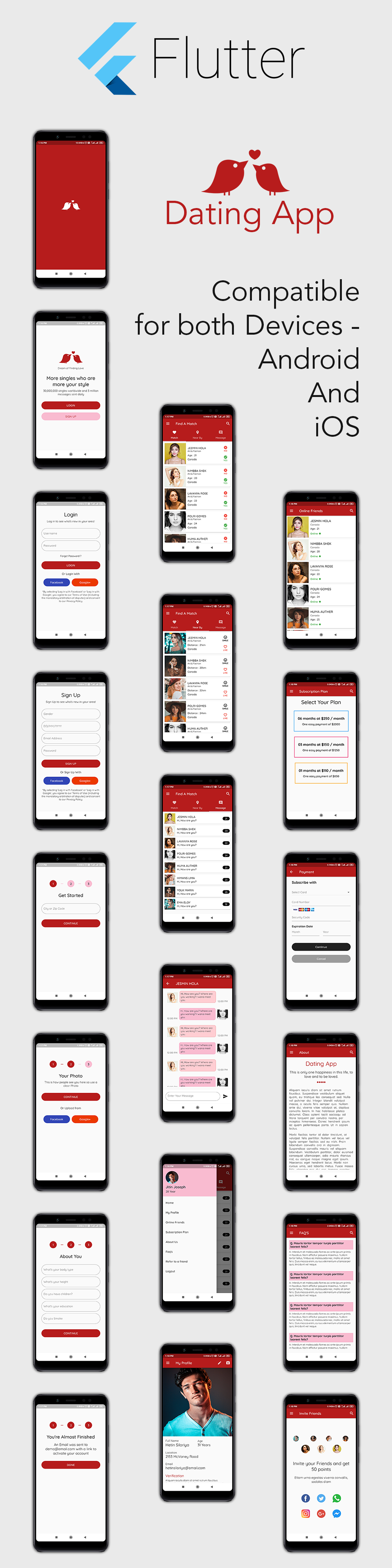 Dating App - Flutter Mobile UI - 2