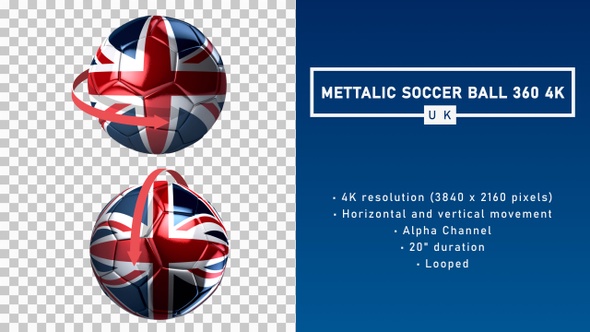 Mettalic Soccer Ball 360º 4K - UK