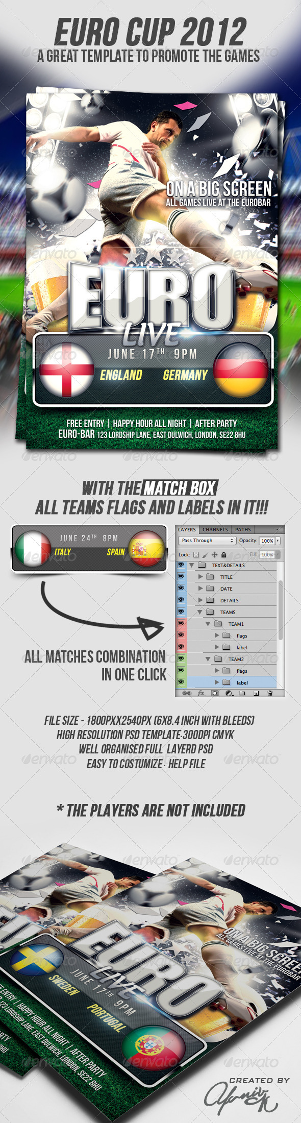 Euro Cup Flyer Template - Flyers Print Templates