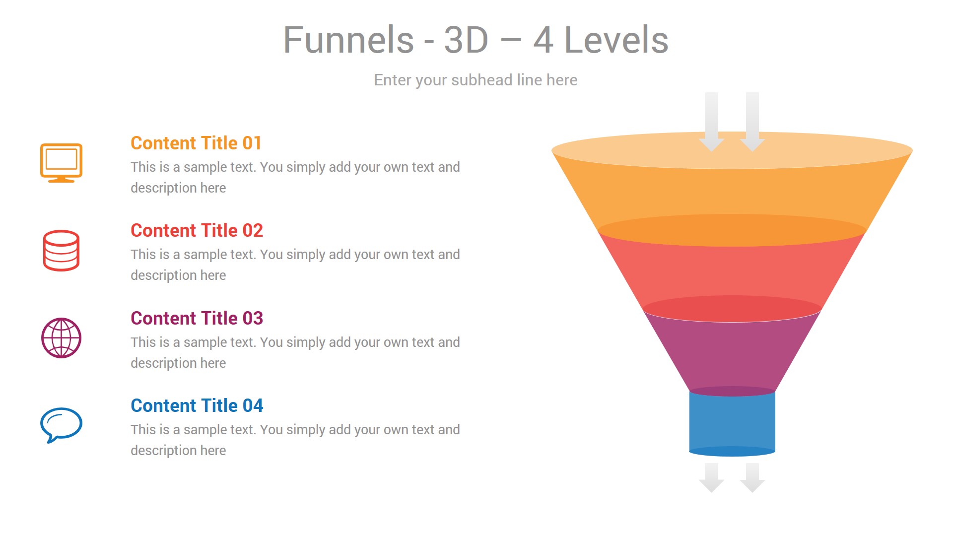 Funnel Infographics Keynote Presentation Template Diagrams by CiloArt