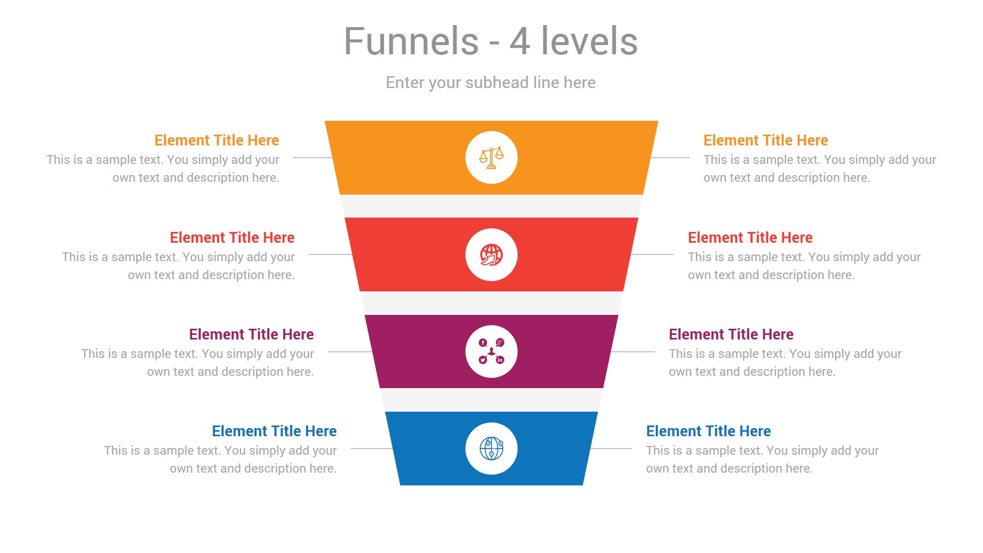 Funnel Infographics Keynote Presentation Template Diagrams by CiloArt