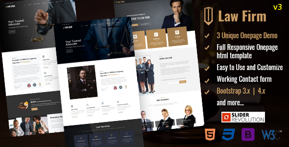 Incredible Responsive Law Firm Website Template