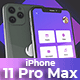Phone 11 Pro Max Presentation - App Promo Mockup