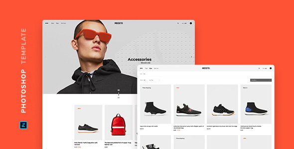 Meesto – eCommerce Template for Photoshop