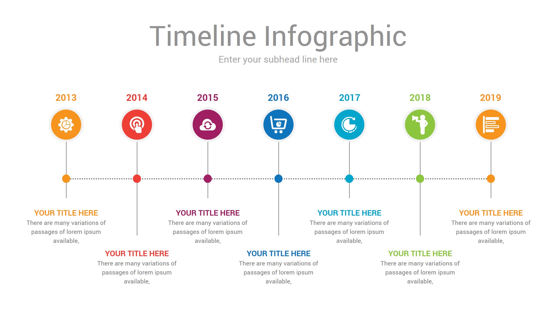 Timeline Infographics Google Slides Presentation Template diagrams by