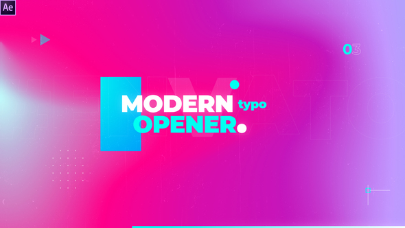 Modern Gradient Typography Opener
