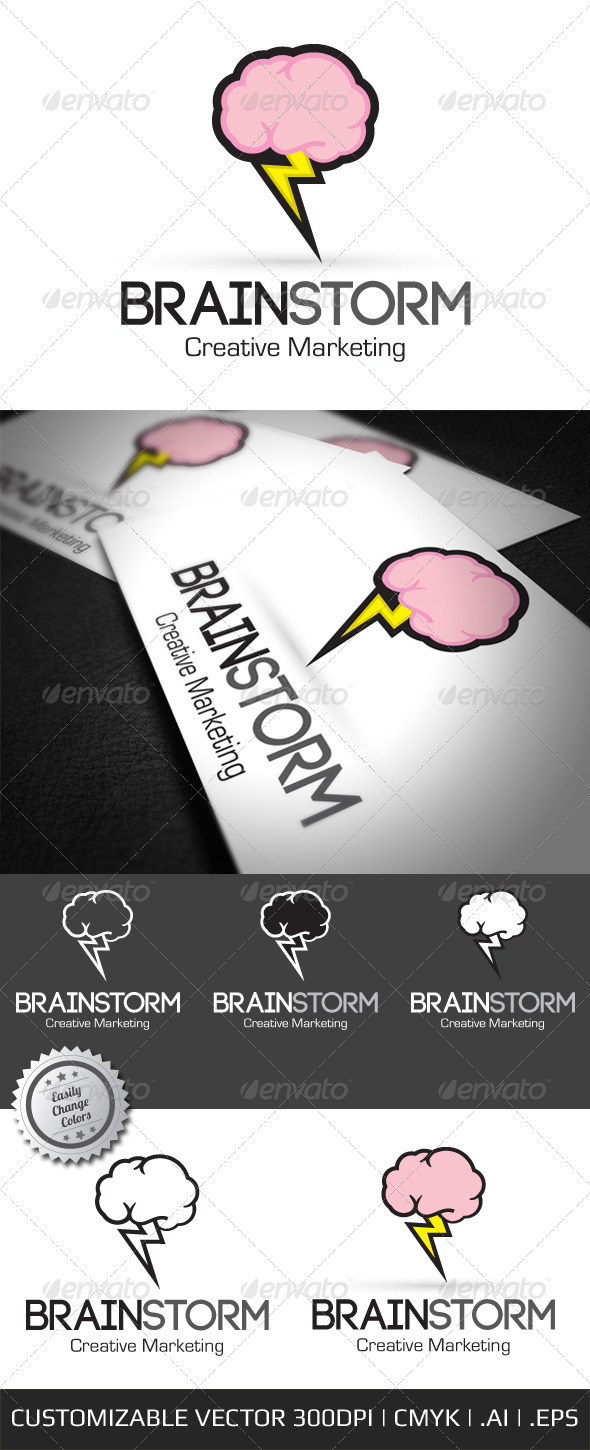 Brain Storm Creative Logo Template - Objects Logo Templates