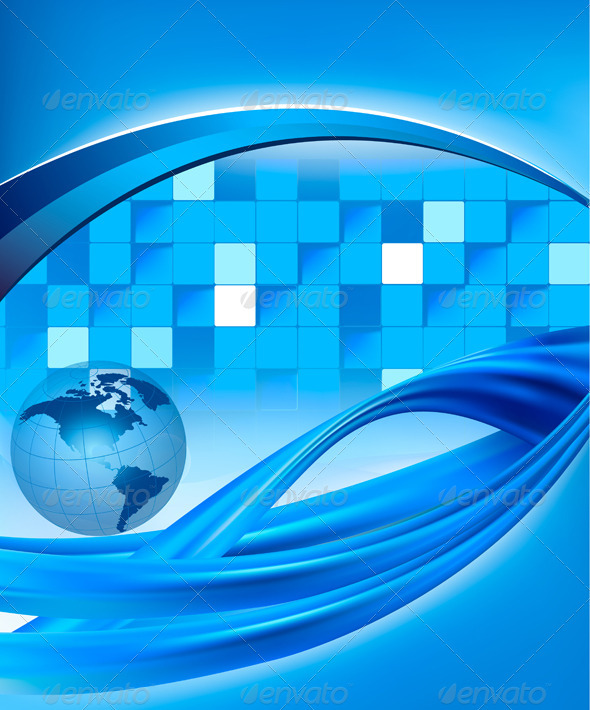 Business elegant abstract background with globe - Backgrounds Business