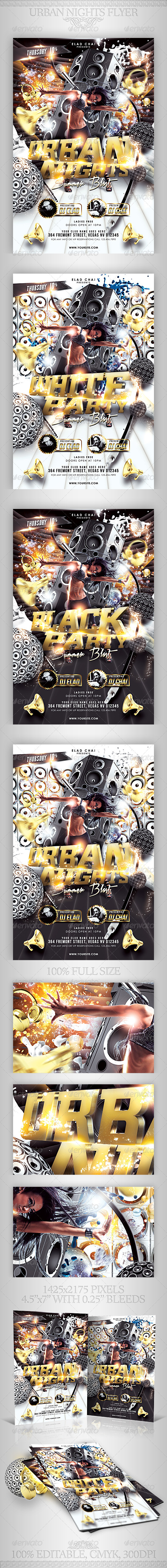 Urban Nights Flyer Template - Clubs & Parties Events