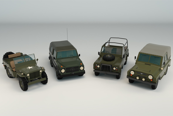 Low Poly Military - 3Docean 25267115