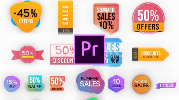 Trendy Sales Badges Premiere Pro Template