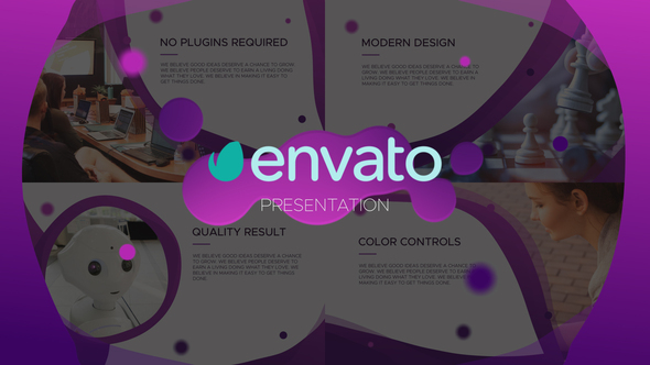 Wave Presentation Video Displays template preview