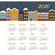 Calendar 2020 year. Week starts from Sunday