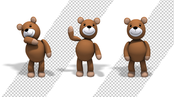 Teddy Bear Toy - Friendly Hello Waving (3-Pack)