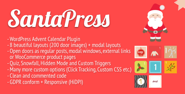 SantaPress – WordPress Advent Calendar Plugin & Quiz