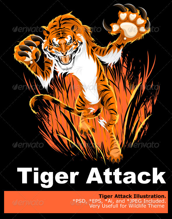 Tiger Ambush - Animals Characters