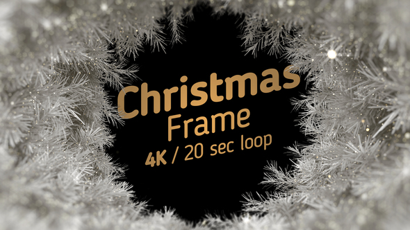 Christmas Frame White 4K