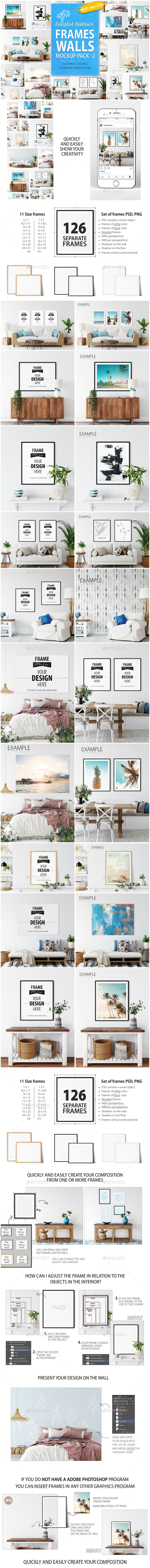 Frames Walls Coastal Mockup Pack 2 By Feverik Graphicriver