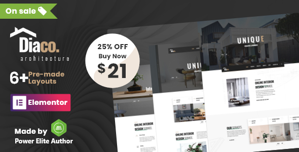 Diaco - Architecture & Interior Design Elementor WordPress Theme