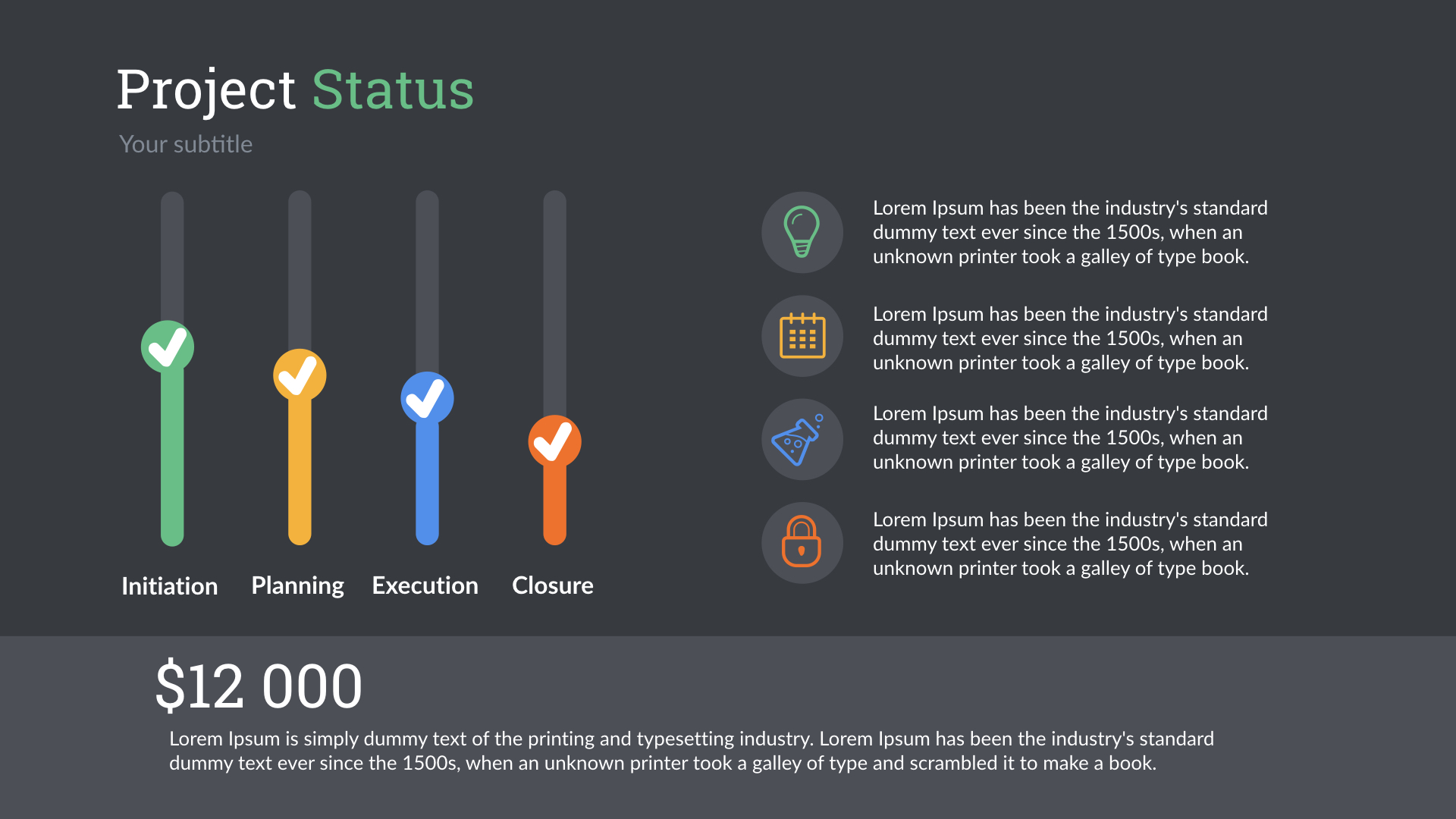 Project Status Keynote Presentation Template by SanaNik | GraphicRiver