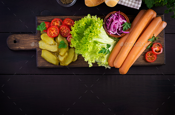 Ingredients for hot dog - Stock Photo - Images