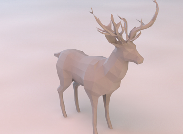 Low Poly Deer - 3Docean 25291162