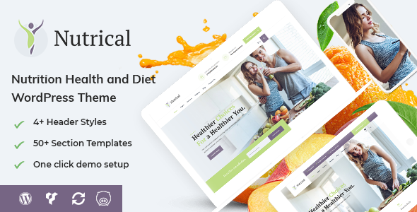Nutrical – Health and Diet WordPress Theme
