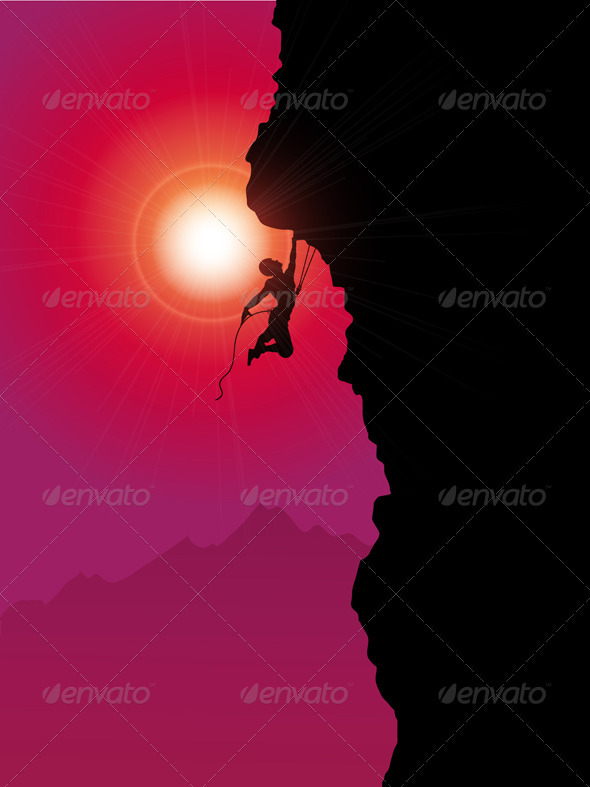 Extreme rock climber - Sports/Activity Conceptual