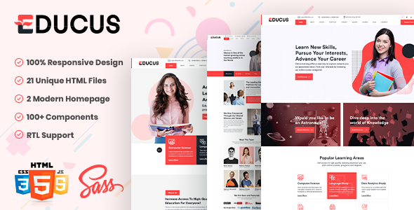 Super Educus - HTML5 Template for Education and LMS With RTL Support