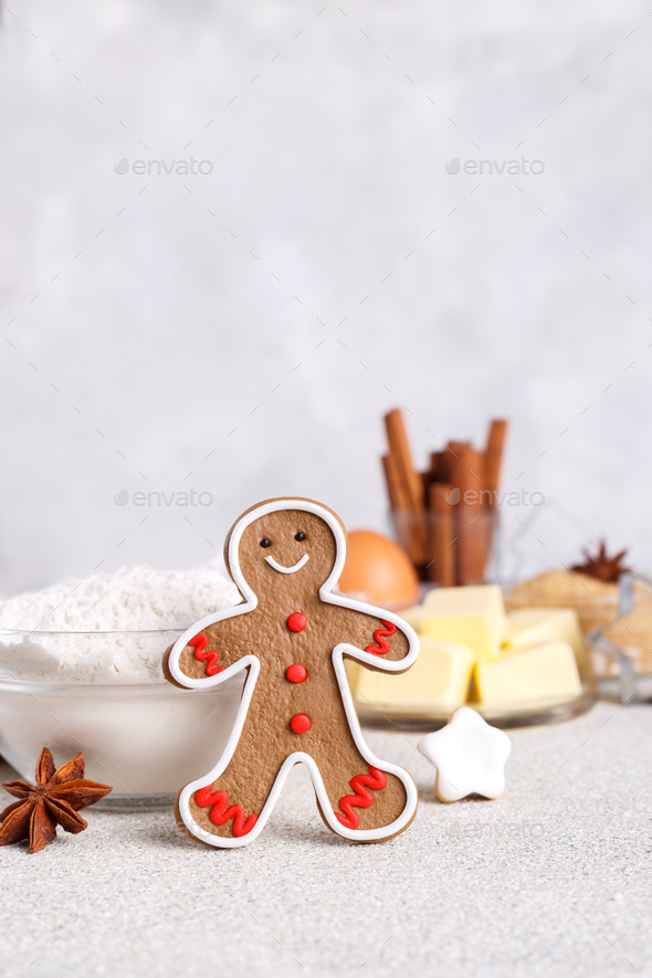 Ginger man cookie - Stock Photo - Images
