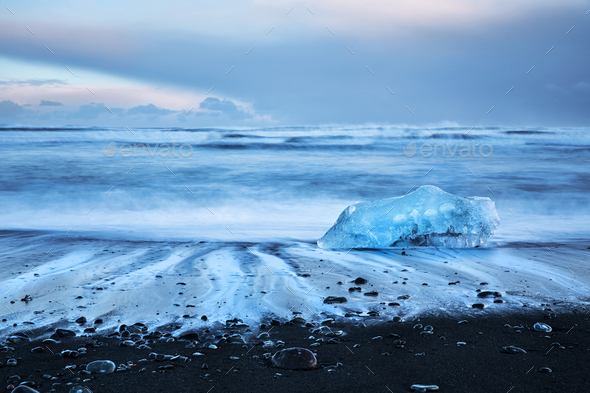 Beautiful Diamond beach - Stock Photo - Images