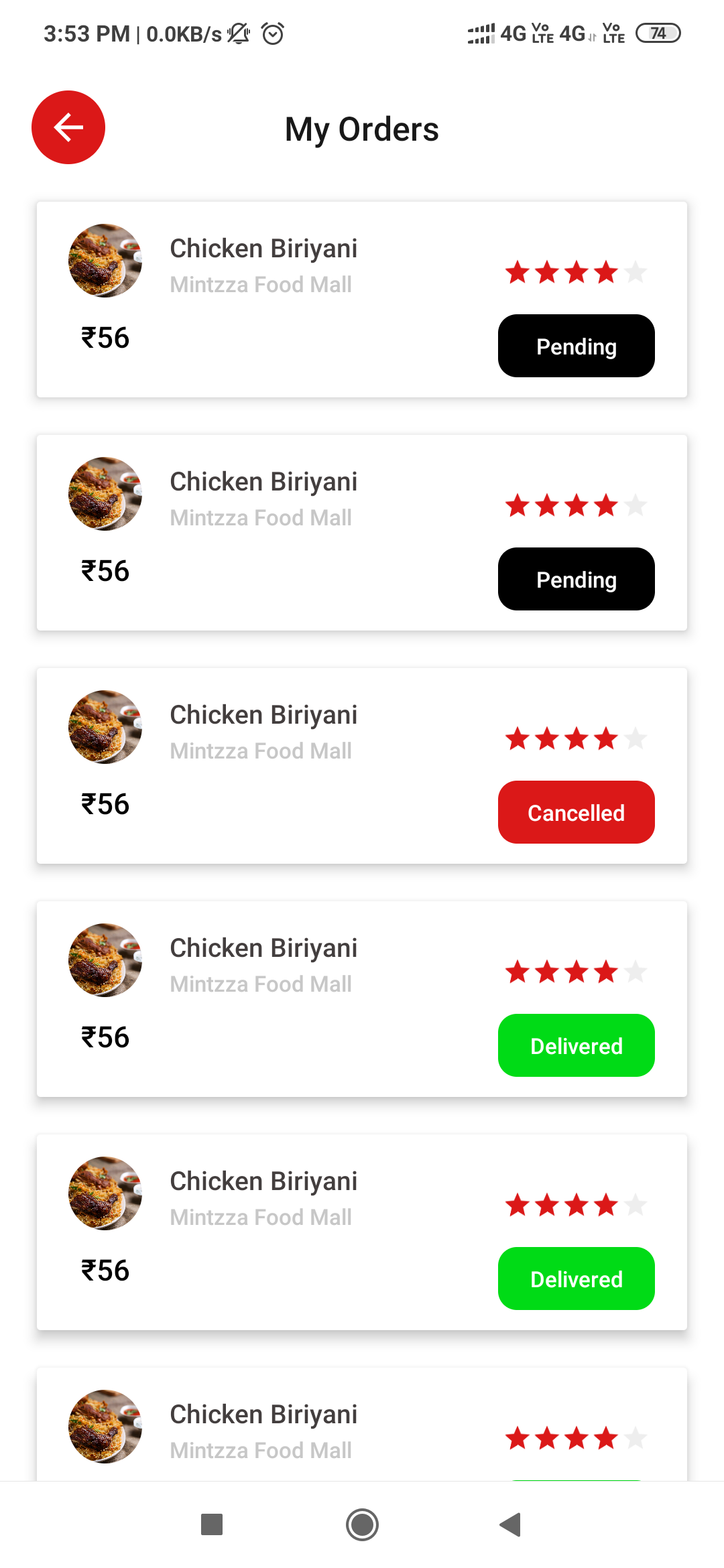 FoodHub Food Ordering App Android Template by webandcrafts CodeCanyon