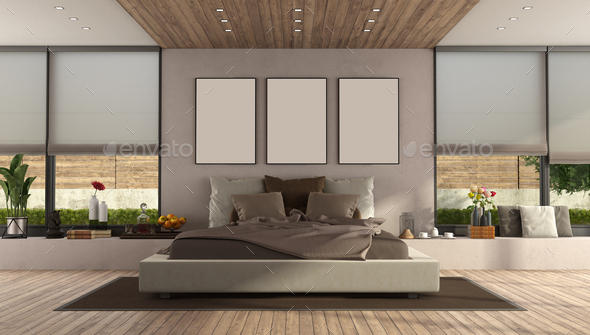 Modern Master Bedroom With Large Double Bed