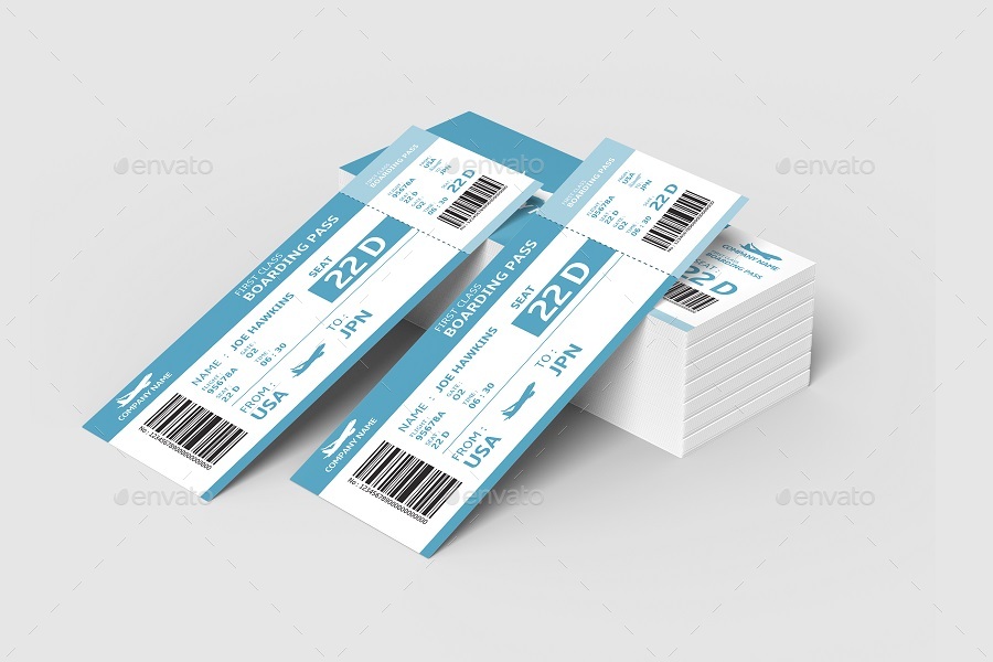 Download Airline Ticket Mockup - United Airlines and Travelling