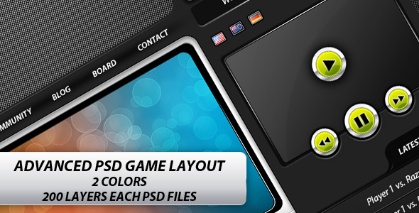 Download Advanced Game PSD Layout - Clan website