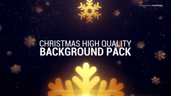 Merry Christmas Snowflakes Background Pack